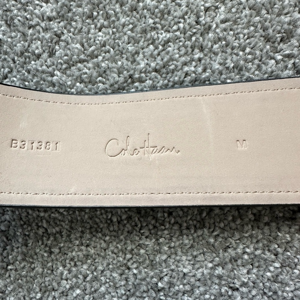 Cole Haan  black suede Leather Belt for women,size M - Picture 5 of 6
